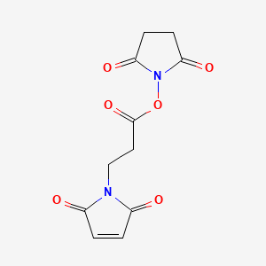 molecular formula C11H10N2O6 B1667157 N-Succinimidyl 3-maleimidopropionate CAS No. 55750-62-4