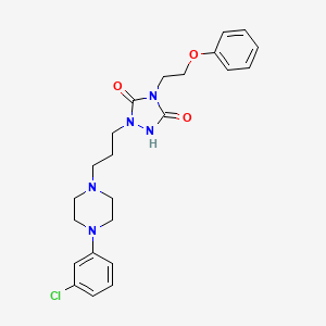 molecular formula C23H28ClN5O3 B1667160 Triazoledione CAS No. 153707-88-1