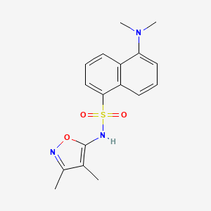 molecular formula C17H19N3O3S B1667164 5-(dimethylamino)-N-(3,4-dimethyl-5-isoxazolyl)-1-naphthalenesulfonamide CAS No. 153042-42-3