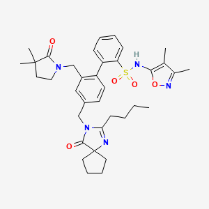(1,1'-Biphenyl)-2-sulfonamide, 4'-((2-butyl-4-oxo-1,3-diazaspiro(4.4)non-1-en-3-yl)methyl)-N-(3,4-dimethyl-5-isoxazolyl)-2'-((3,3-dimethyl-2-oxo-1-pyrrolidinyl)methyl)-