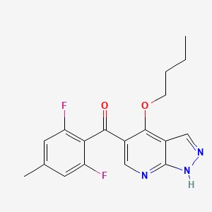 molecular formula C18H17F2N3O2 B1667192 BMS-265246 CAS No. 582315-72-8