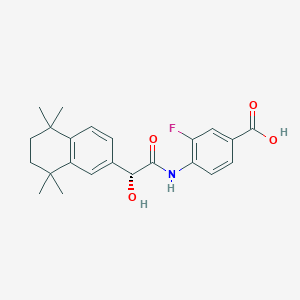 3-fluoro-4-[[(2R)-2-hydroxy-2-(5,5,8,8-tetramethyl-6,7-dihydronaphthalen-2-yl)acetyl]amino]benzoic acid