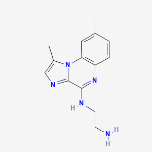 molecular formula C14H17N5 B1667202 N'-(1,8-dimethylimidazo[1,2-a]quinoxalin-4-yl)ethane-1,2-diamine CAS No. 445430-58-0