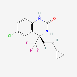molecular formula C14H12ClF3N2O B1667219 (4S)-6-Chloro-4-((E)-2-cyclopropylvinyl)-4-(trifluoromethyl)-3,4-dihydroquinazolin-2(1H)-one CAS No. 214287-99-7