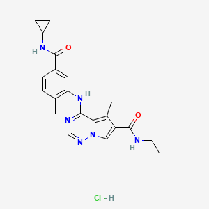 molecular formula C22H27ClN6O2 B1667224 BMS-582949 hydrochloride CAS No. 912806-16-7