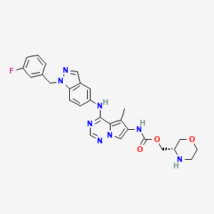 molecular formula C27H27FN8O3 B1667227 BMS-599626 CAS No. 714971-09-2