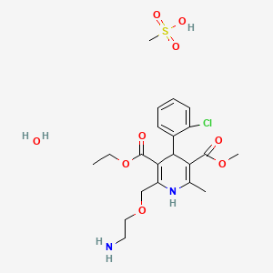 molecular formula C21H31ClN2O9S B1667250 Amlodipine mesylate monohydrate CAS No. 440358-84-9