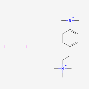 molecular formula C14H26I2N2 B1667251 季铵盐，(对-(三甲基铵)苯乙基)三甲基-，二碘化物 CAS No. 27389-67-9