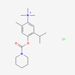 molecular formula C19H31ClN2O2 B1667252 N,N,N,2-四甲基-5-(1-甲基乙基)-4-((1-哌啶基羰基)氧基)苯甲鎓氯化物 CAS No. 2438-53-1