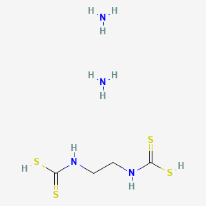 molecular formula C4H11N3S4 B1667253 azane;2-(dithiocarboxyamino)ethylcarbamodithioic acid CAS No. 3566-10-7