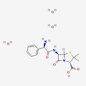 molecular formula C16H19N3O4S.3H2O<br>C16H25N3O7S B1667259 Ampicillin Trihydrate CAS No. 7177-48-2