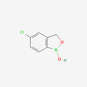 molecular formula C7H6BClO2 B1667275 2,1-Benzoxaborole, 5-chloro-1,3-dihydro-1-hydroxy- CAS No. 174672-06-1