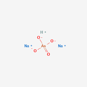 molecular formula AsHNa2O4<br>HNa2AsO4<br>Na2HAsO4<br>AsHNa2O4 B166728 Disodium arsenate CAS No. 7778-43-0