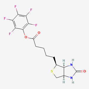 molecular formula C16H15F5N2O3S B1667293 Perfluorophenyl 5-((3aS,4S,6aR)-2-oxohexahydro-1H-thieno[3,4-d]imidazol-4-yl)pentanoate CAS No. 120550-35-8