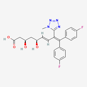 molecular formula C23H21F2N4NaO4 B1667325 LU1PQR90RM CAS No. 129829-03-4