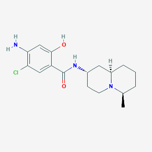 molecular formula C17H24ClN3O2 B1667328 4-amino-5-chloro-2-hydroxy-N-((2S,6R,9aR)-6-methyloctahydro-2H-quinolizin-2-yl)benzamide CAS No. 99390-76-8