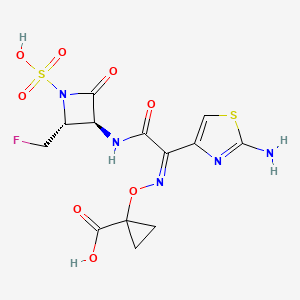 molecular formula C13H14FN5O8S2 B1667344 BO-1165 CAS No. 89426-64-2