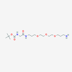 molecular formula C17H35N3O6 B1667351 Boc-Gly-amido-C-PEG3-C3-amine 