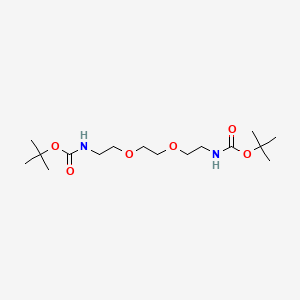 molecular formula C16H32N2O6 B1667353 Boc-NH-PEG2-NH-Boc CAS No. 475591-59-4