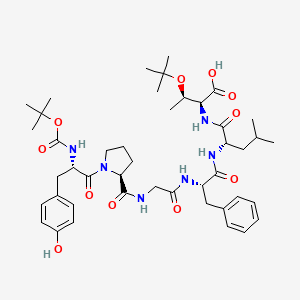 molecular formula C44H64N6O11 B1667354 Boc-ypgflt(O-tbu) CAS No. 179124-36-8