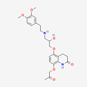 molecular formula C25H32N2O7 B1667366 Bometolol CAS No. 65008-93-7