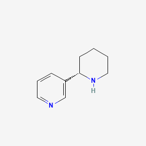 molecular formula C10H14N2 B1667377 (-)-Anabasine CAS No. 494-52-0