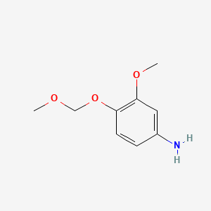 molecular formula C9H13NO3 B1667404 苯胺，3-甲氧基-4-(甲氧基甲氧基)- CAS No. 98960-08-8