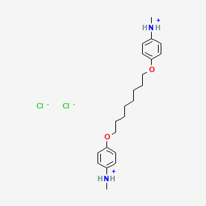molecular formula C22H34Cl2N2O2 B1667411 Aniline, 4,4'-(octamethylenedioxy)bis(N-methyl-, dihydrochloride CAS No. 111438-62-1