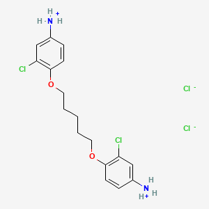 molecular formula C17H22Cl4N2O2 B1667412 Aniline, 4,4'-pentamethylenedioxybis(3-chloro-, dihydrochloride CAS No. 94995-90-1