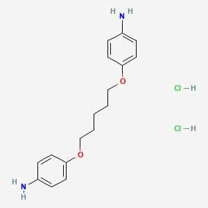 molecular formula C17H24Cl2N2O2 B1667414 1,5-Bis(4-aminophenoxy)pentane CAS No. 1092-82-6