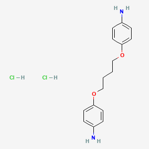 molecular formula C16H22Cl2N2O2 B1667415 Aniline, 4,4'-(tetramethylenedioxy)DI-, dihydrochloride CAS No. 75795-90-3