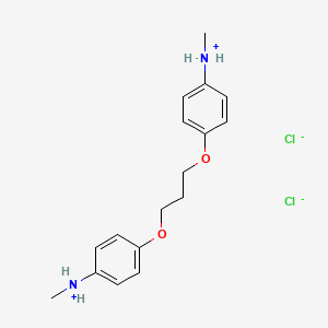 molecular formula C17H24Cl2N2O2 B1667416 Aniline, 4,4'-(trimethylenedioxy)bis(N-methyl-, dihydrochloride CAS No. 107413-93-4