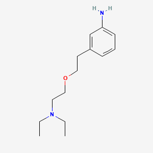 molecular formula C14H24N2O B1667418 ANILINE, m-(2-(2-(DIETHYLAMINO)ETHOXY)ETHYL)- CAS No. 25890-96-4