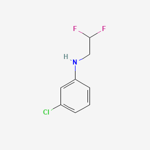 molecular formula C8H8ClF2N B1667419 ANILINE, m-CHLORO-N-(2,2-DIFLUOROETHYL)- CAS No. 331-54-4