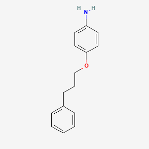 molecular formula C15H17NO B1667422 4-(3-Phenylpropoxy)aniline CAS No. 57181-86-9