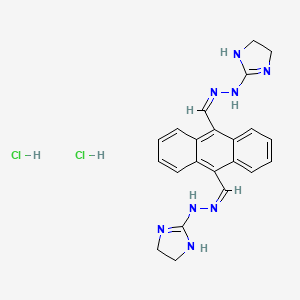 molecular formula C22H24Cl2N8 B1667429 Bisantrene Hydrochloride CAS No. 71439-68-4