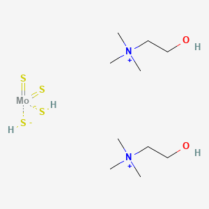 molecular formula C10H28MoN2O2S4 B1667433 双胆碱四硫代钼酸盐 CAS No. 649749-10-0