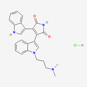 molecular formula C25H25ClN4O2 B1667440 双吲哚马酰亚胺 I HCl CAS No. 176504-36-2