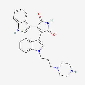 molecular formula C27H27N5O2 B1667443 Bisindolylmaleimide VII CAS No. 137592-47-3