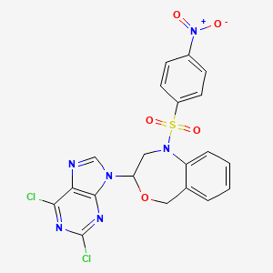 molecular formula C20H14Cl2N6O5S B1667473 Bozepinib CAS No. 1207993-83-6