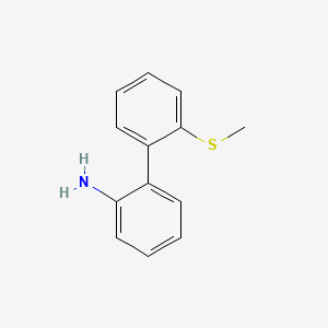 molecular formula C13H13NS B1667489 2'-(Methylsulfanyl)[1,1'-biphenyl]-2-ylamine CAS No. 73671-44-0
