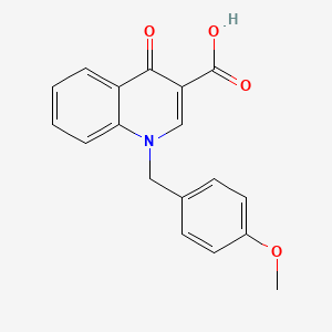 molecular formula C18H15NO4 B1667496 1-(4-Methoxybenzyl)-4-oxo-1,4-dihydroquinoline-3-carboxylic acid CAS No. 338747-41-4