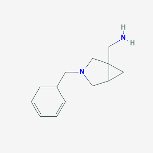 molecular formula C13H18N2 B166751 1-(Aminomethyl)-3-benzyl-3-azabicyclo[3.1.0]hexane CAS No. 134574-95-1