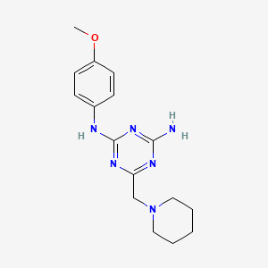 N2-(4-methoxyphenyl)-6-(1-piperidinylmethyl)-1,3,5-triazine-2,4-diamine