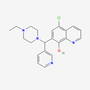 5-Chloro-7-[(4-ethyl-1-piperazinyl)-(3-pyridinyl)methyl]-8-quinolinol