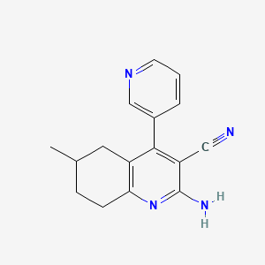 2-Amino-6-methyl-4-(3-pyridinyl)-5,6,7,8-tetrahydroquinoline-3-carbonitrile