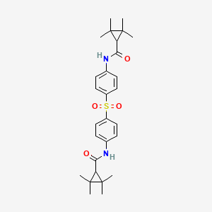 2,2,3,3-tetramethyl-N-[4-[4-[(2,2,3,3-tetramethylcyclopropanecarbonyl)amino]phenyl]sulfonylphenyl]cyclopropane-1-carboxamide