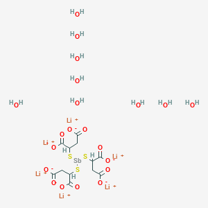 molecular formula C12H27Li6O21S3Sb B1667545 Antimony lithium thiomalate nonahydrate CAS No. 6169-12-6