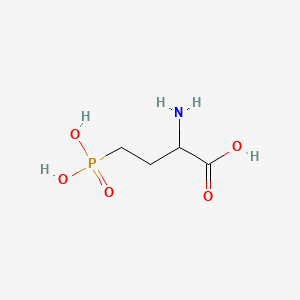 molecular formula C4H10NO5P B1667556 2-氨基-4-磷酸丁酸 CAS No. 20263-07-4