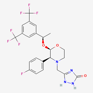 molecular formula C23H21F7N4O3 B1667566 Aprepitant CAS No. 170729-80-3